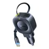 Ładowarka samochodowa Baseus PrimeTrip VR2 30W + 30W ze zwijanym kablem USB-C - czarna